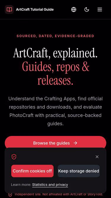 Screenshot of yardstick.guide