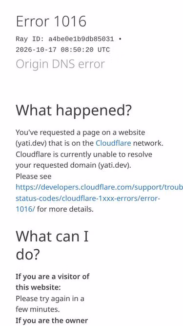 Screenshot of yati.dev