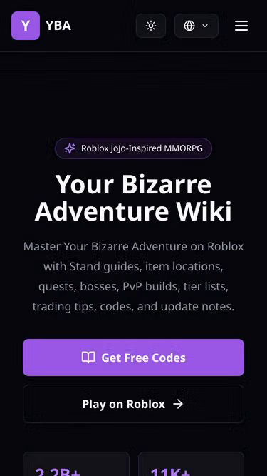 Screenshot of yba.wiki