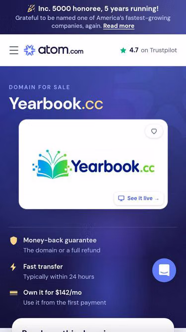 Screenshot of yearbook.cc