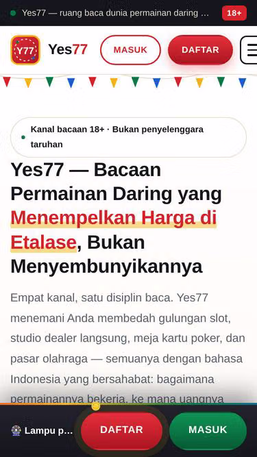 Screenshot of yes77.games