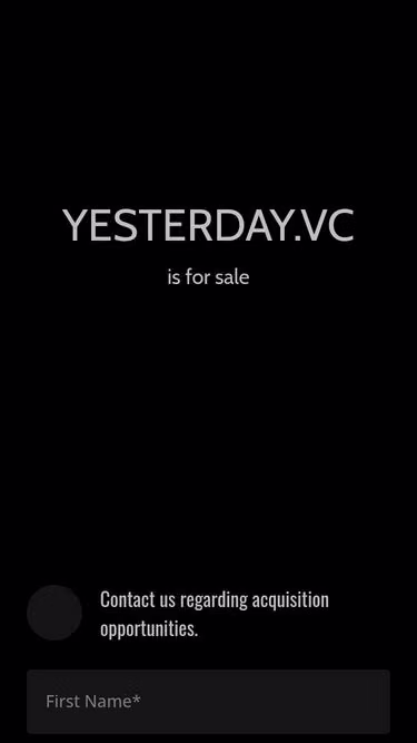 Screenshot of yesterday.vc