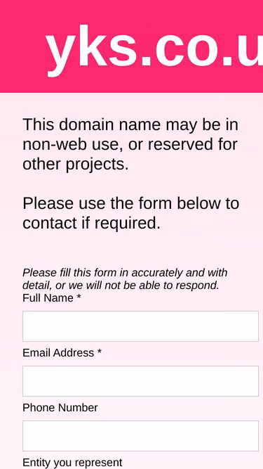 Screenshot of yks.co.uk