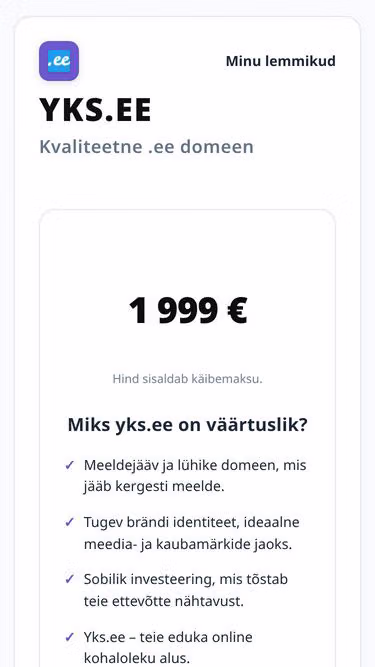Screenshot of yks.ee