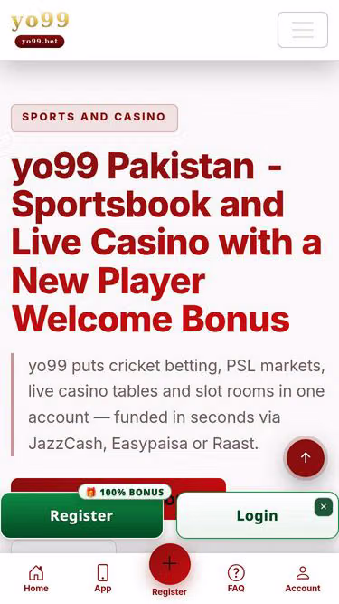 Screenshot of yo99.bet