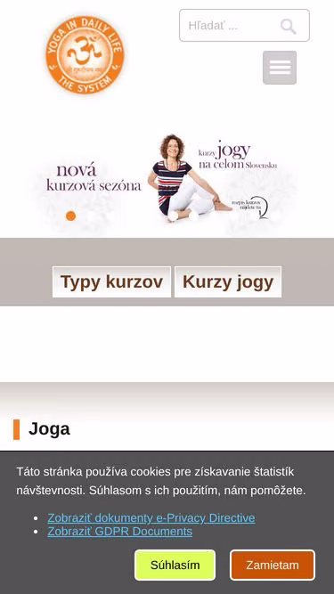 Screenshot of yoga.sk