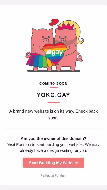 Screenshot of yoko.gay