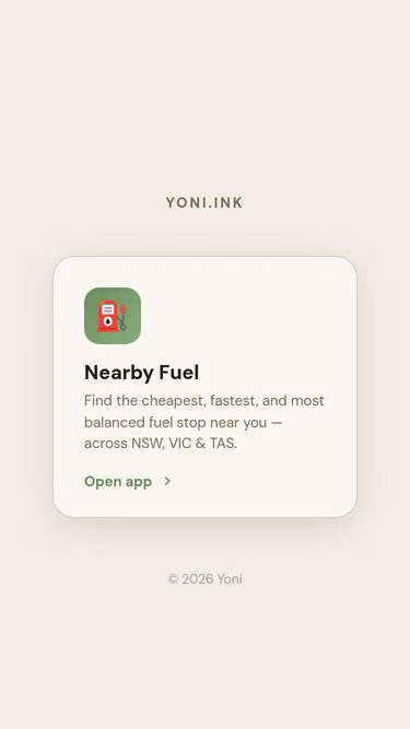 Screenshot of yoni.ink