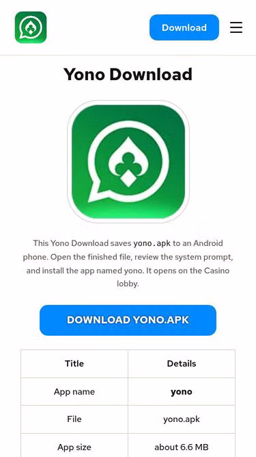 Screenshot of yono.download