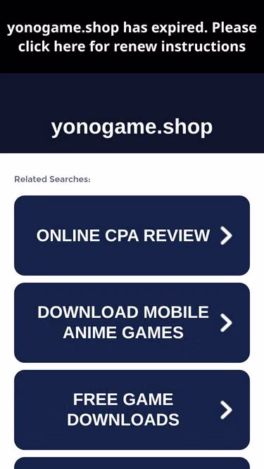 Screenshot of yonogame.shop