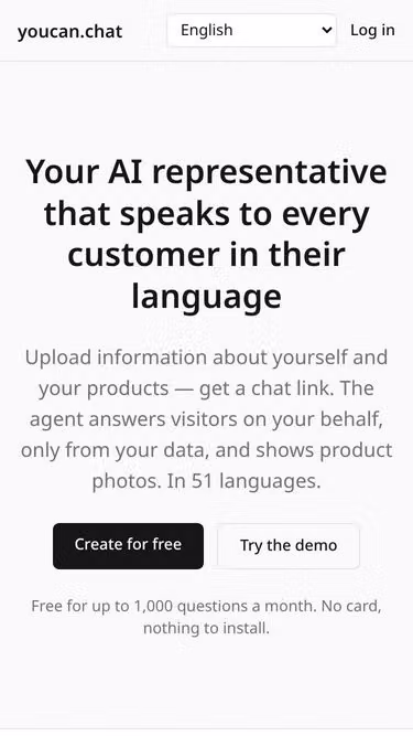 Screenshot of youcan.chat