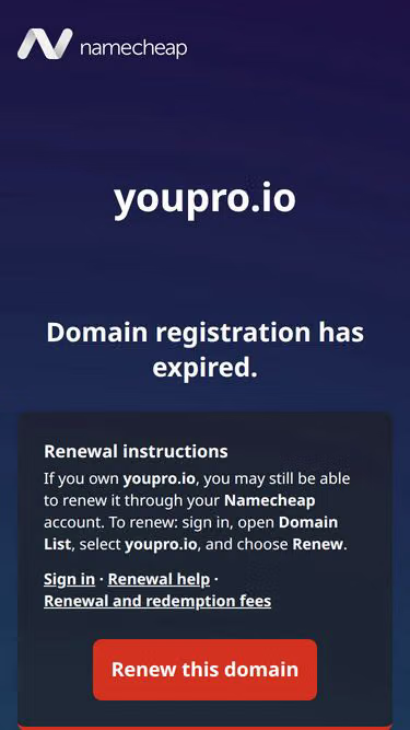 Screenshot of youpro.io