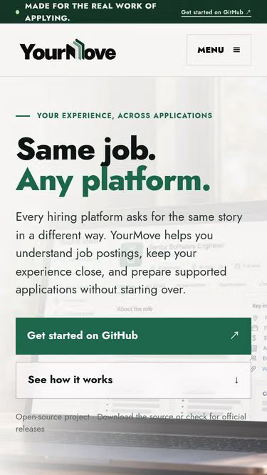 Screenshot of yourmove.run