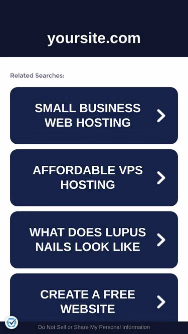 Screenshot of yoursite.com