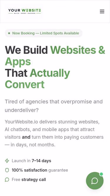 Screenshot of yourwebsite.io