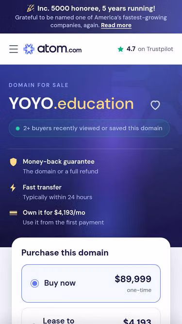 Screenshot of yoyo.education