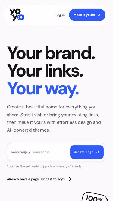 Screenshot of yoyo.page