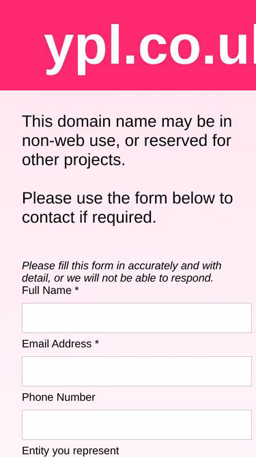 Screenshot of ypl.co.uk