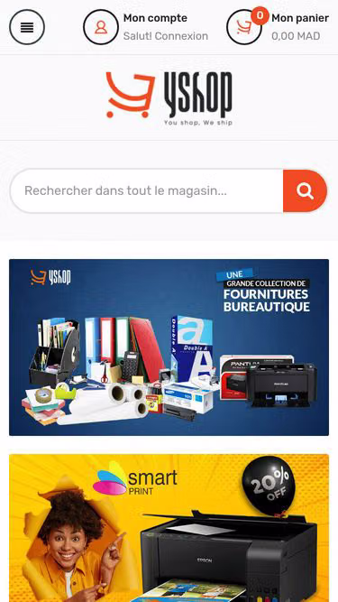 Screenshot of yshop.ma