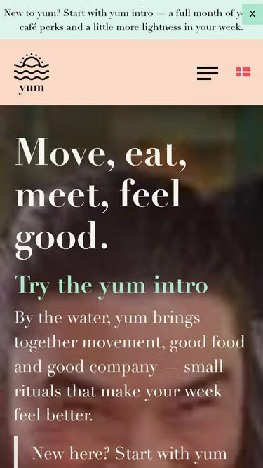 Screenshot of yum.dk