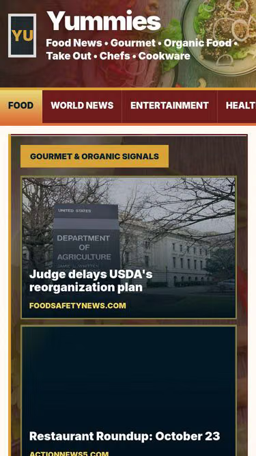 Screenshot of yummies.net