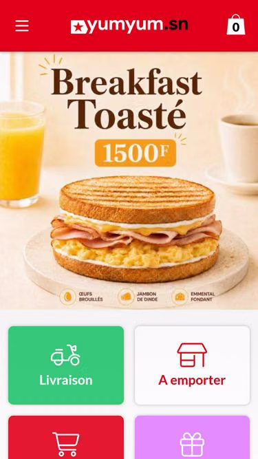 Screenshot of yumyum.sn