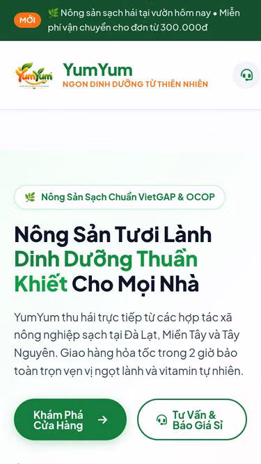 Screenshot of yumyum.vn