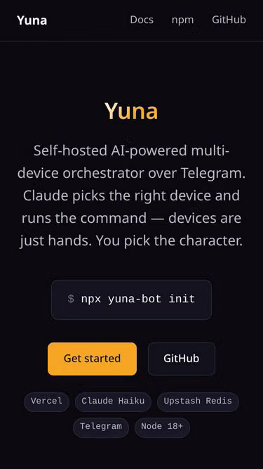 Screenshot of yuna.bot