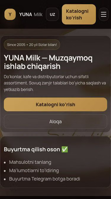 Screenshot of yuna.uz