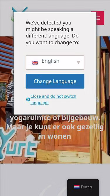 Screenshot of yurt.be