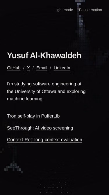Screenshot of yusuf.al