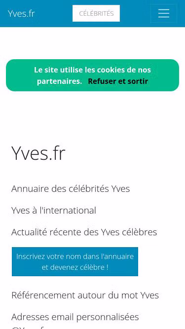 Screenshot of yves.fr