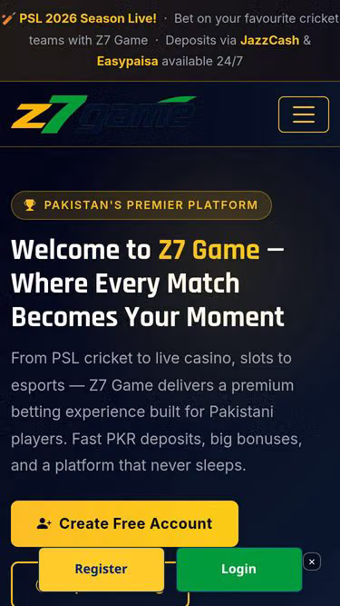 Screenshot of z7game.onl