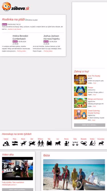 Screenshot of zabava.sk