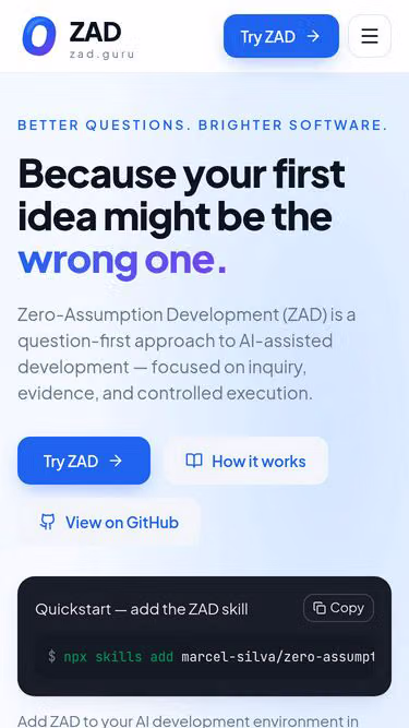 Screenshot of zad.guru