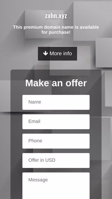 Screenshot of zahn.xyz