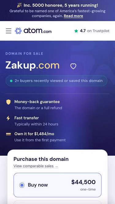 Screenshot of zakup.com