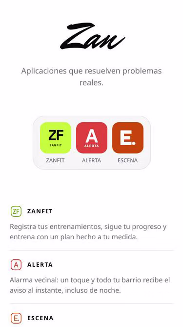 Screenshot of zan.cl