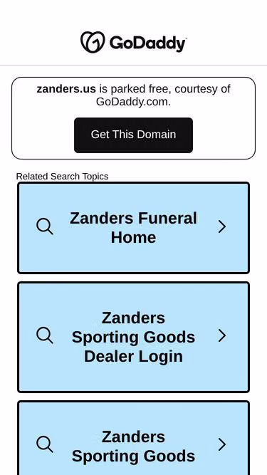 Screenshot of zanders.us