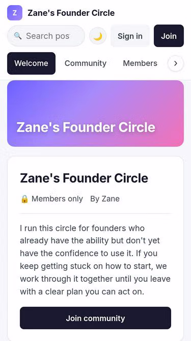 Screenshot of zane.expert