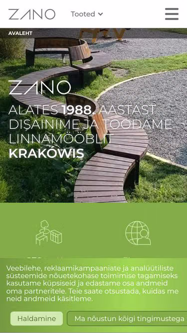 Screenshot of zano.ee