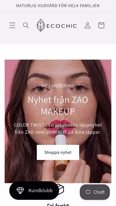 Screenshot of zaomakeup.se