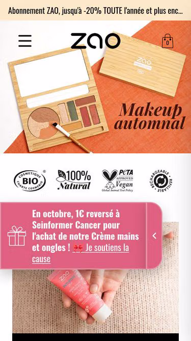 Screenshot of zaomakeup.sk