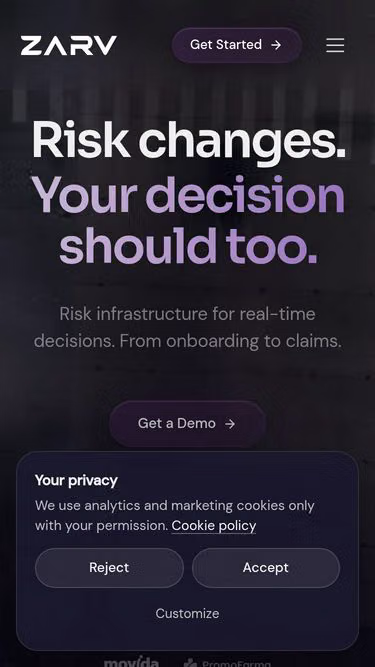 Screenshot of zarv.pro