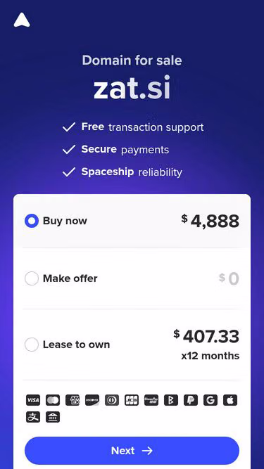 Screenshot of zat.si