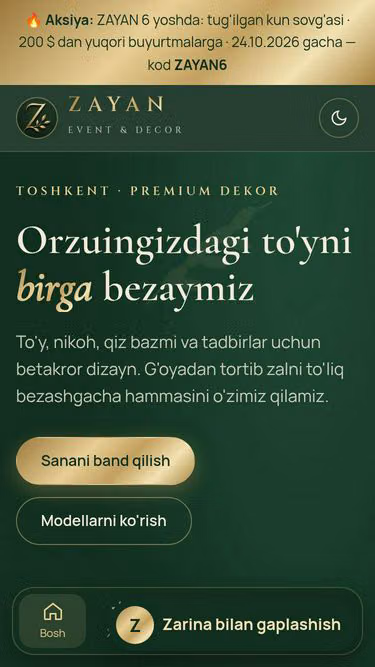 Screenshot of zayan.uz