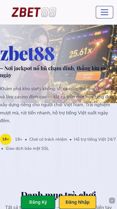 Screenshot of zbet88.cam
