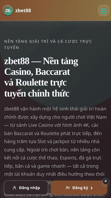 Screenshot of zbet88.one