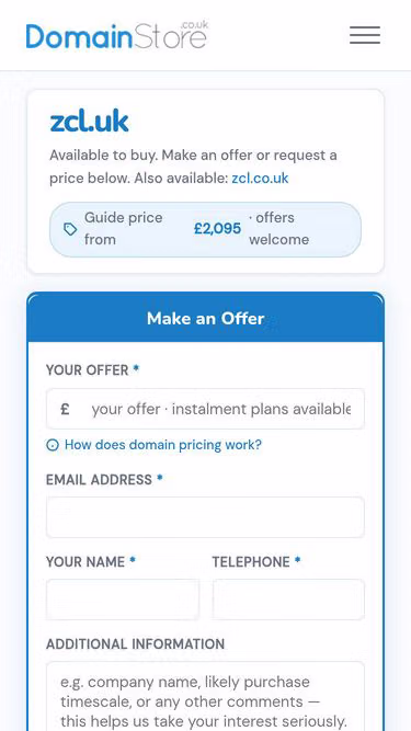 Screenshot of zcl.uk