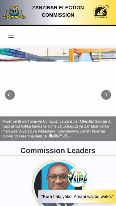 Screenshot of zec.go.tz